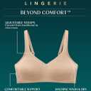 Vanity Fair Women's Beauty Back Smoothing Wireless Bra, Comfort and Support, Simple Sizing (White, L)