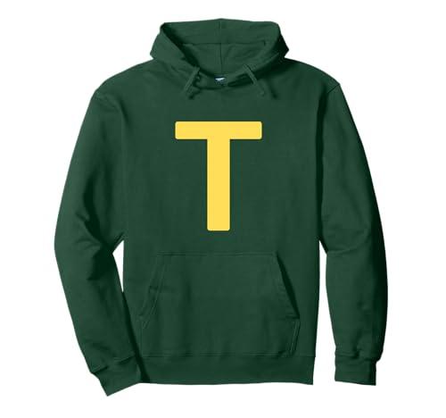 Letter T Funny Group Matching Halloween Costume Pullover Hoodie, S