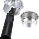 Coffee Machine Portafilter Handle, 51mm Replacement Bracket, Black and Silver