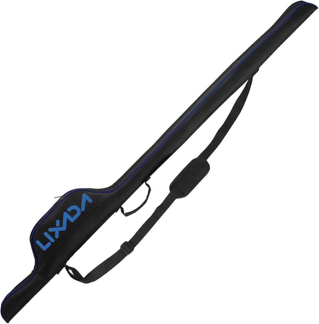 HUIOP Portable Fishing Rod Case, 63'' Fishing Pole Bag Portable Fishing Rod Case Folding Fishing Pole Holder Large Capacity Rod Tackle Organizer Storage Bag Softcase