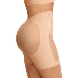 FeelinGirl Low Back Shapewear Shorts Tummy Control Butt Lifting Panties (Beige, XL)