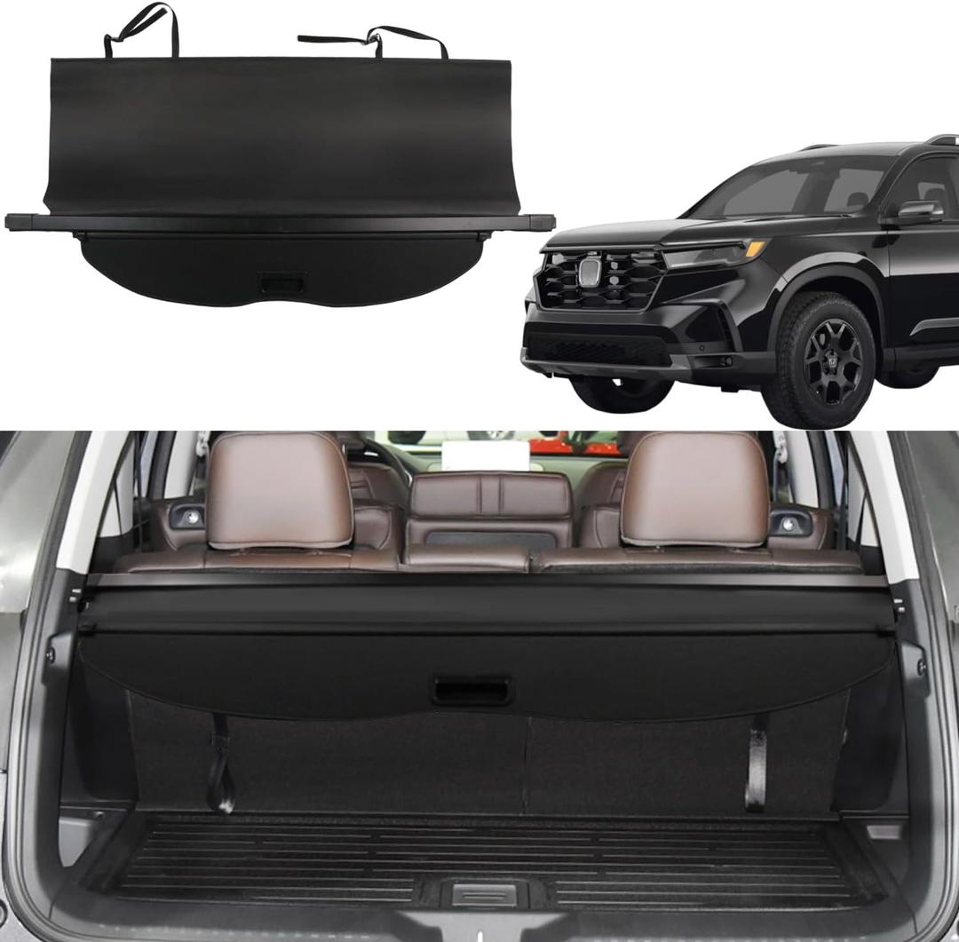 Cargo Cover for Honda Pilot 2024 2023 2025 Trunk Cover Pilot Accessories Rear Trunk Security Cover Shielding Shade Car, Black