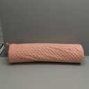 Cervical Neck Roll Pillow Memory Foam Blush Pink 24in Round Neck Pillows Support for Sleeping Lightweight Bolster Cushion for Yoga TravelWashable Cover