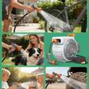 Retractable Garden Hose Reel 85 ft x 1/2 inch, Heavy Duty Automatic Garden Hose Reels, High-Flow, Any Length Lock, 180 Swivel Bracket, Brass Fitting, Wall Mount Water Hose Reel for Outside