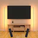 Marlrin Minimalist Corner Floor Lamp 2-Pack, 2700K-6500K Dimmable with Remote Control, 57.8" Metal Slim Ambient Standing LED Light, Modern Design Decorative Lamp for Living Room Bedroom (Silver)