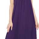 GYS Bamboo Viscose Sleeveless Nightgowns for Women Soft Full Slip Lounge Dress (M)