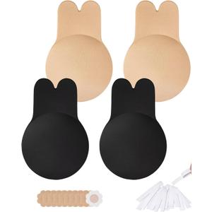 digitharbor Sticky Bra Push Up 2 Pairs, Adhesive Bras Strapless Backless Bra for Women with Pasties, Fits C-D Cups