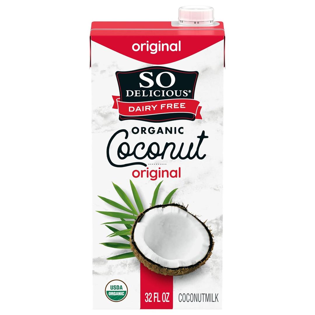 So Delicious Dairy Free Shelf-Stable Coconut Milk, Original, Vegan, Non-GMO Project Verified, 1 Quart (32 Fl Oz (Pack of 1), Best By 01 JAN 2027 