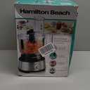 Hamilton Beach Food Processor & Vegetable Chopper for Slicing, Shredding, Mincing, and Puree, 10 Cups + Easy Clean Bowl Scraper, Black and Stainless Steel (70730)