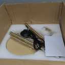 Floor Lamp for Living Room, Modern Standing Lamp with Remote, Dimmable, 3CCT, Arc Tall Floor Lamp with Green Glass Lampshade for Bedroom Study Room Office (Bulb Included)