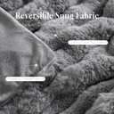 OMERAI Faux Fur Throw Blanket for Couch, Soft Fleece Blanket Twin, Thick and Warm Bubble Fuzzy Throw Blankets for Bed, Cozy Plush Reversible Blanket,Twin Size, 60x80 (Grey)