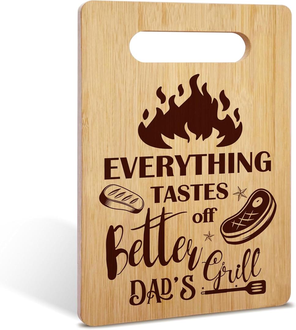Gifts For Dad, Best Dad Bamboo Cutting Board Gifts From Daughter Son Kids, Father's Day Birthday Christmas Gifts For Father, Home Kitchen Decorations, Wooden Charcuterie Cutting Boards -50