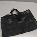 SHANY Collapsible Makeup Tools Travel Mesh Bag Large See-Thru Travel Tote with Shoulder Straps Water-Resistant with Zippered Pockets Black