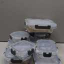 M MCIRCO 24-Piece Glass Food Storage Containers with Upgraded Snap Locking Lids,Glass Meal Prep Containers Set - Airtight Lunch Containers, Microwave, Oven, Freezer and Dishwasher (Gray)