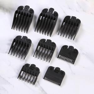 Professional Hair Clipper Combs Guides Set - 1/16 to 1 Size Range, Black Replacement GuardsCOMPATIBLE WITH WAHL Most Clippers/Trimmers (8 Pieces)
