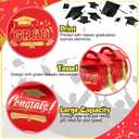Spakon 30 Pcs Graduation Cap Gift Box Graduation Party Favors Candy Boxes Treat Box with Tassel Table Centerpieces Class of 2026 Grad Decorations(Red, Gold)