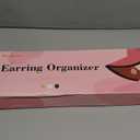 Earring Holder Organizer, Rustic Wood Earring Holder Stand, 5 Layer Jewelry Holder Organizer with 270 Earring Tree Holes Display Rack for Stud Earings & Hoop Earrings, Gifts for Women (Carbonized Brown)