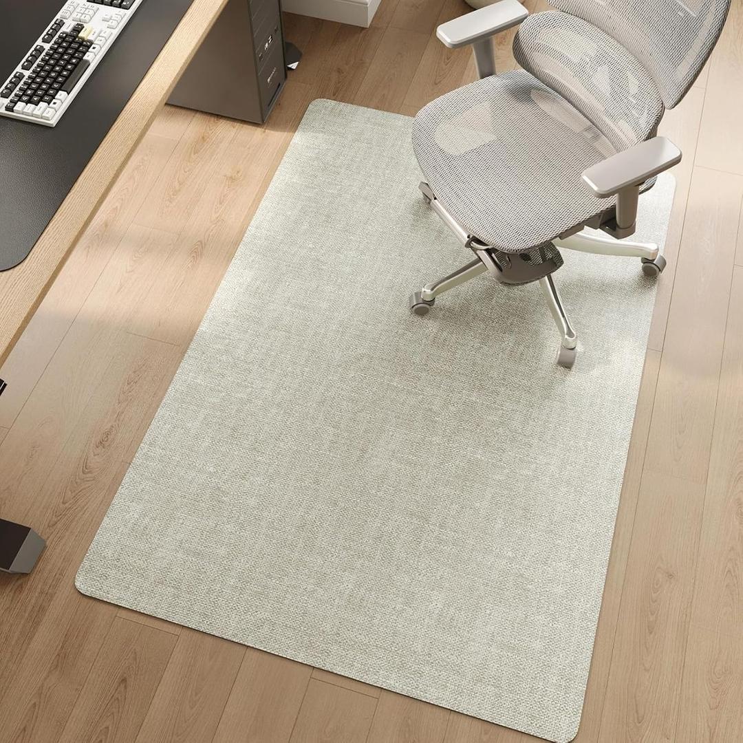 Office Chair Mat for Hardwood Floor Non Slip Protector Beige 32"x48"