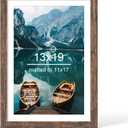 Hongkee 13x19 Picture Frame, Rustic Brown Wood Style, Wall Mounting