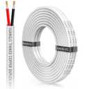 NAOEVO 16 Gauge Marine Wire Duplex, 16 AWG Stranded PVC Marine Electrical Wire, Waterproof/Corrosion Resistant/Tinned Copper Electrical Cable for Boat/Automotive/RV/Solar (15FT)
