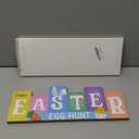 Rustic Farmhouse Easter Table Sign - Wooden Reversible Decor With Different Themes - Bunny Rabbit Tiered Tray Centerpiece