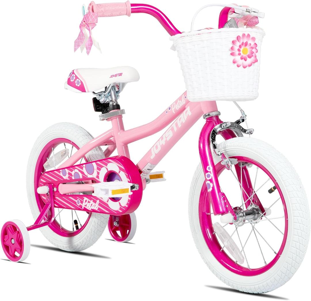 JOYSTAR Girls Bike for Toddlers and Kids Age 3-10 Years, 12 14 16 20 Inch Kids Bike with Training Wheels and Handbrakes, 20 Inch Bike with Kickstand, Multiple Colors