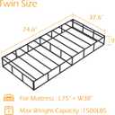 Maenizi Twin Box Spring 9 Inch, Heavy Duty Metal Box Spring Bed Base with Fabric Cover, Mattress Foundation, Easy Assembly, Noise Free, Black