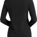 GEMYSE Women's 1/4 Zip Pullover Shirts Long Sleeve Workout Tops Quick Dry Casual Rash Guard Shirts (Black, XL)