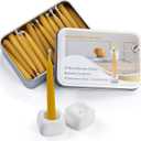 20 Minute Mini Candles Set,2.6 Inch Small Bees Wax Taper Meditation Candles 40Pcs,Candles Smokeless,Dripless for Home,Womens Gifts Yogas-Yellow