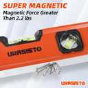 URASISTO 5-Piece Spirit Level Set, 10", 16", 24", 32", 48" Level Set with Magnetic Torpedo Level, 45/90/180Bubbles Measuring, Aluminium Alloy Levels with Carrying Bag