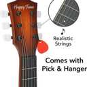 23" Acoustic Guitar, Kids 6 String Toy Guitar - Realistic Steel Strings - Beginner Practice First Musical Instrument for Children, Toddlers (Cherry Sunburst), Miniature