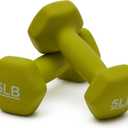Amazon Basics Neoprene Dumbbell Hand Weights for Exercise and Muscle Toning 5Lb