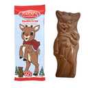 Fruidles Large Christmas Rudolph Holiday Double Crisp Treats, Solid Smooth Milk Chocolate, Party Bag Fillers, Individually Wrapped Foils, 3oz (6-Pack) (BBD 08/06/27)