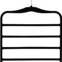 AURA LIVING- Organization and Storage 3 Pants-Hangers- Space-Saving Closet-Organizers-and-Storage Non Slip Velvet Hanger- Pants Hanger