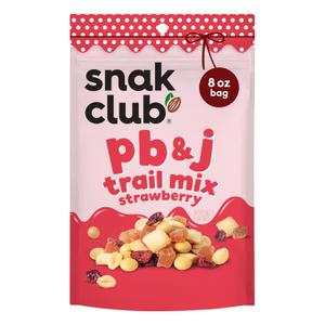 Snak Club PB&J Strawberry Trail Mix, Cookies & Peanut Butter Candies, 8 oz (EXP 05/27/27)