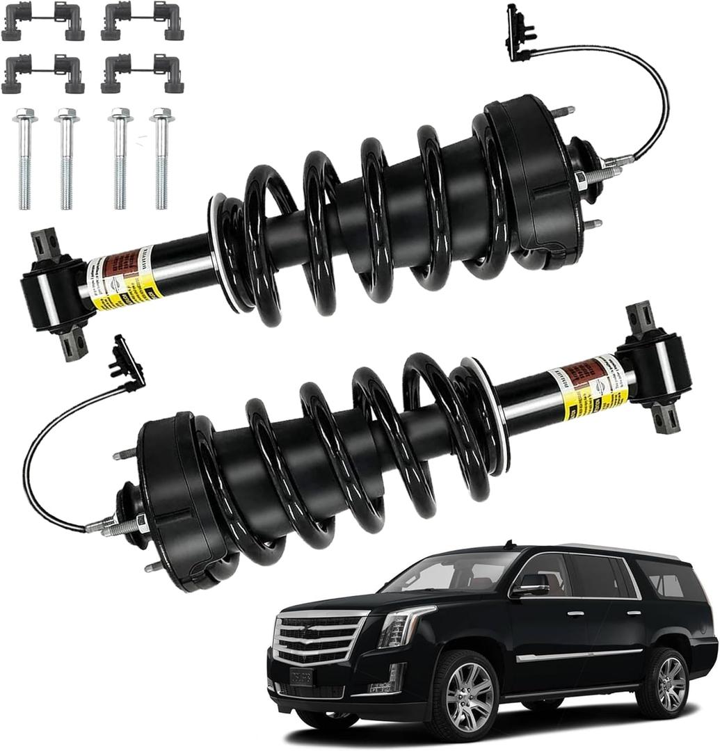 2Pcs Front Struts Absorber Assembly w/Magnetic with Spring Compatible with Cadillac Escalade, Chevy Suburban Tahoe, GMC Yukon 1500 2015-2020 Front Shock Replace# 84176631 23312167 84977478 2Pcs Front Struts Absorber Assembly w/Magnetic with Spring Compatible with Cadillac Escalade, Chevy Suburban Tahoe, GMC Yukon 1500 2015-2020 Front Shock Replace# 84176631 23312167 84977478