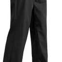 33,000ft Packable Rain Pants for Women Waterproof Pants Lightweight Rain Over Pants Outdoor Windproof Pant for Golf Hiking (Black, S)