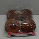 Syhood 4 Pcs 6 Inch Velvet Christmas Balls Large Velvet Ornaments Balls Xmas Tree Decorations Hanging Flocked Ornaments for Christmas Tree Home Garland Holiday Party Decor (Brown)