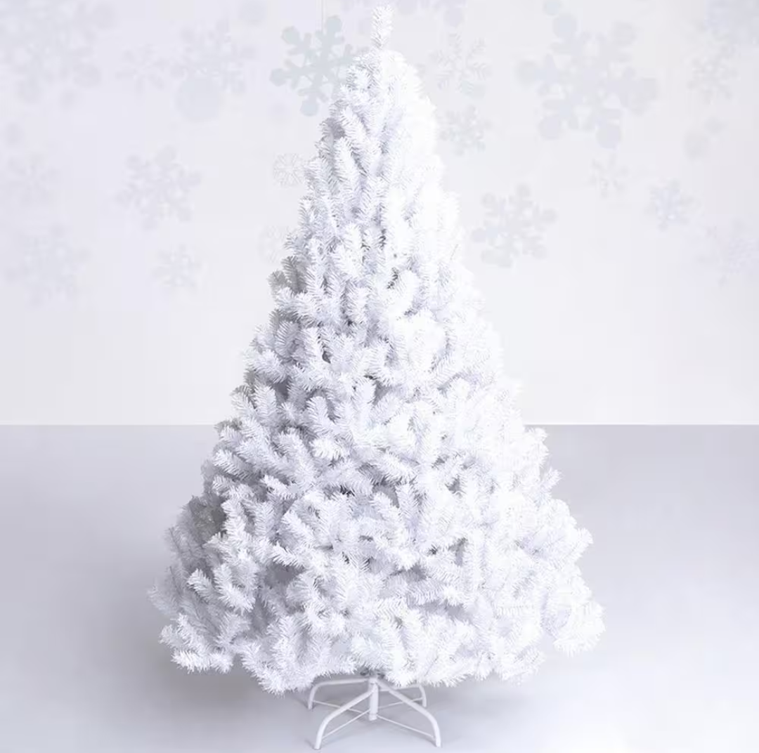 8Ft Artificial PVC Chrismas Tree with Stand White