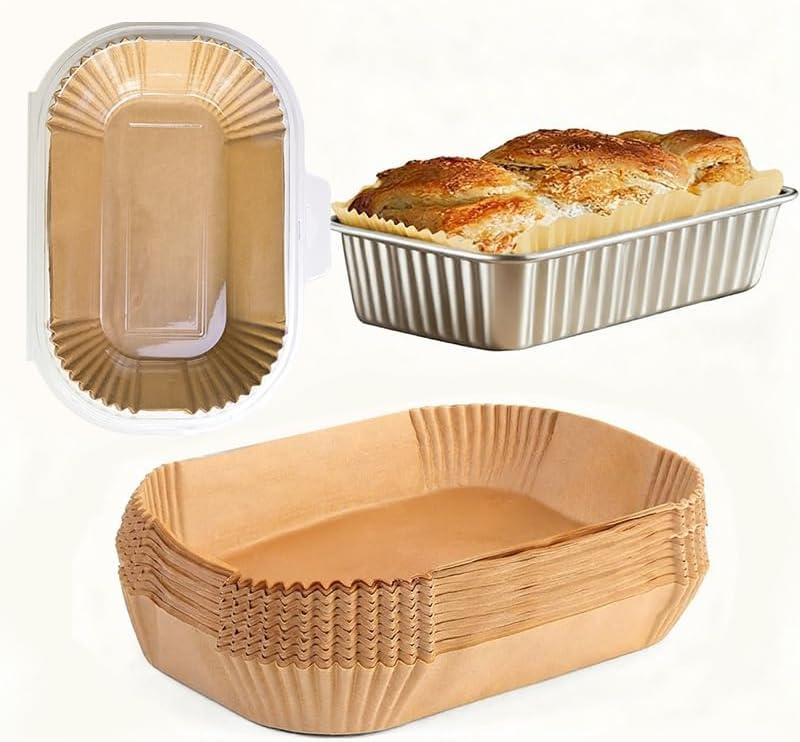 3 x USHJNV Bread Pan Liners, Loaf Pan Liners for Baking Bread 9x5, 100pcs/200pcs Bread Pan Liners for Baking(100)
