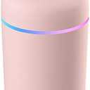 2 in 1 USB Electric Aromatherapy Oil Diffuser Ultrasonic Air Humidifier Mist Maker with Colorful Light for Home Office and Car (Pink)