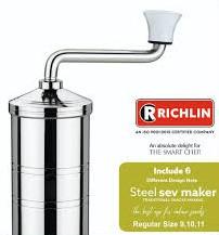 Richlin Steel Sev Pasta Maker, Traditional Snacks Making