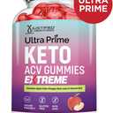 Ultra Prime Keto ACV Gummies Extreme 2000MG UltraPrime Keto Gummies Apple Cider Vinegar Formulated with Pomegranate Beet Juice Powder B12 Vegan Non GMO 60 Gummys (EXP 02/05/26)