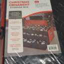 HOLDN STORAGE Christmas Ornament Storage Box with Dividers, Holds Up to 72 Ornaments (4 Inches), Large Organizer with 3 Stackable Trays - Red