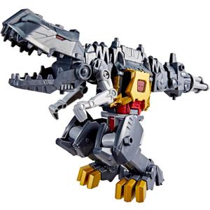 Transformers Cyberworld Grimlock Chomp & Battle 9-Inch Action Figure, Quick Change to Dino Mode, Robot Toys for Boys & Girls 6+ Years