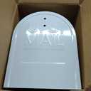 BlissBoard White Mailboxes for Outside Post Mount, Galvanized Steel Metal Mailbox, Standard Size, 20 x 8.7 x 6.7 Inches