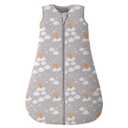 Looxii Baby Sleep Sack 6-12 Months 2.5 TOG Baby Wearable Blanket, Cotton Quilted Infant Toddler Sleeping Bag 2-Way Zipper Warm Toddler Sleep Sack for Winter (Medium, Grey Moon)