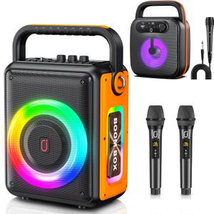 Karaoke Machine for Adults & Stylish Portable Bluetooth Speaker with 3 Microphones S65+D50