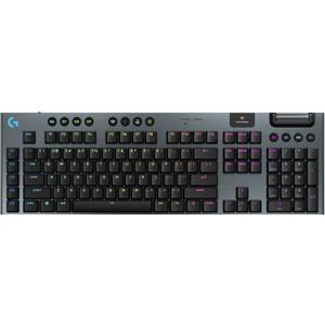 Logitech G915 X Lightspeed Low-Profile Wireless Gaming Keyboard, Double-Shot PBT Keycaps, Fully Programmable Keys, RGB Backlighting, Sleek Aluminum Finishing, GL Blue Clicky Switches - PC/Mac - Black, Full Size