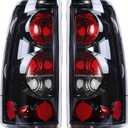 Boine Tail Light Compatible With 1999-2006 Chevy Silverado 1500 2500 3500 GMC Sierra 1500 2500 Driver and Passenger Side Rear Light Brake Lamps (OE Black Clear Lens)